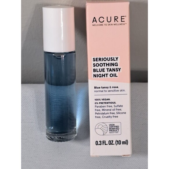 Acure Seriously Soothing Blue Tansy Night Oil 0.3 Fl Oz - Picture 1 of 4